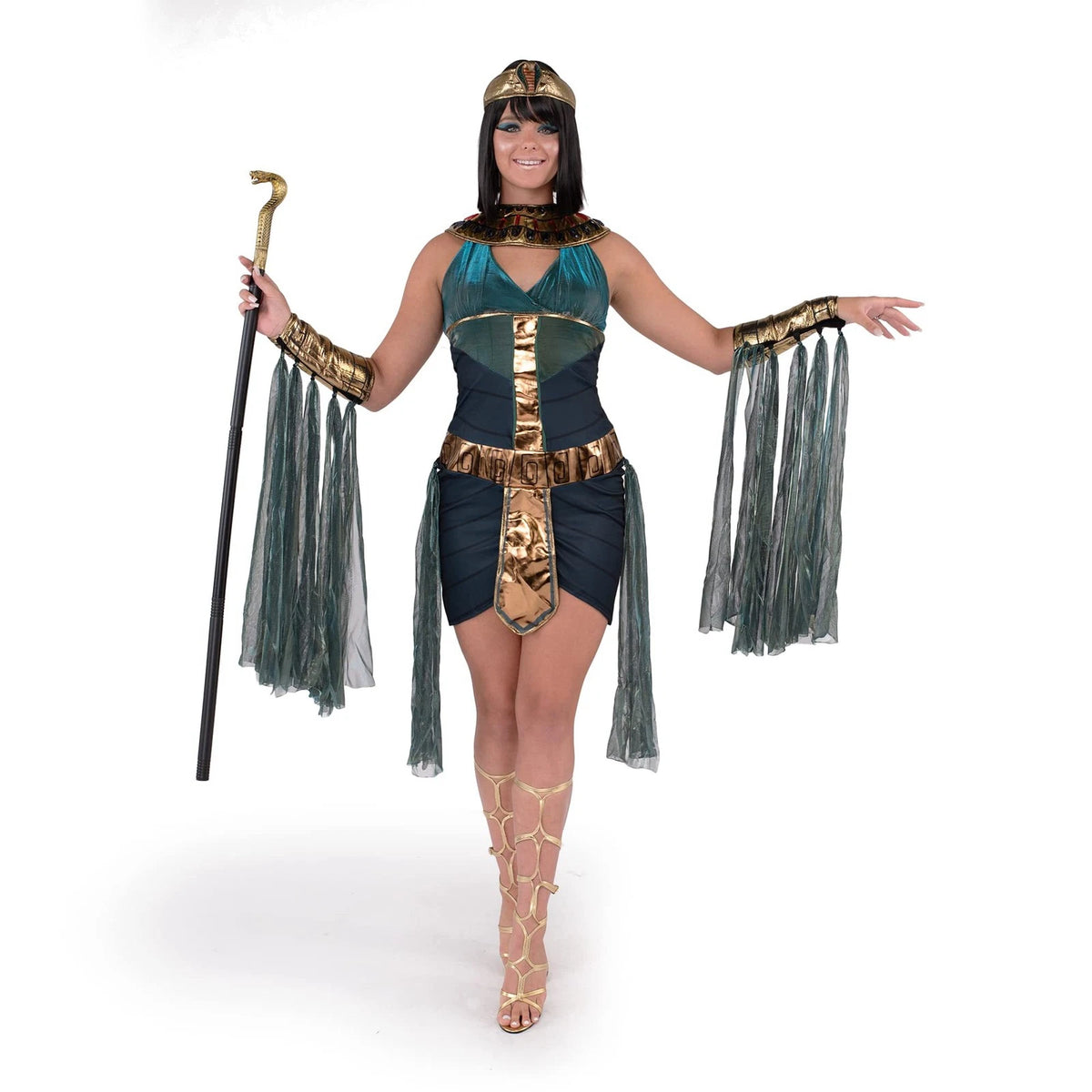 Women Egyptian Goddess Queen Cleopatra Halloween Cosplay, Costume