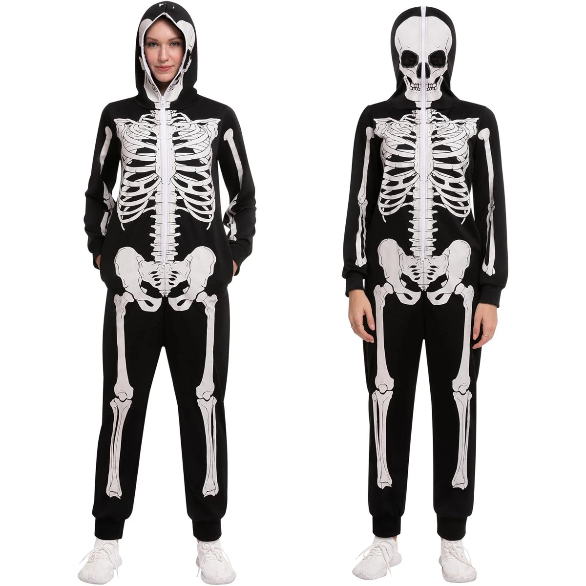 Adult Skeleton jumpsuit Pajama Jumpsuit 3 Styles Halloween Cosplay Costume