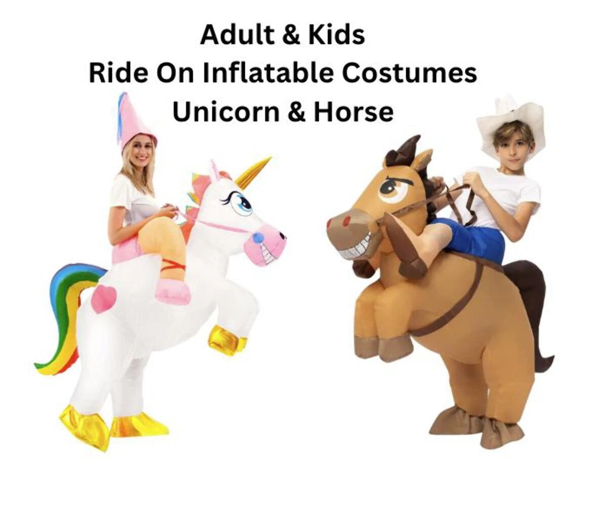 Inflatable Ride-On Unicorn Costume
