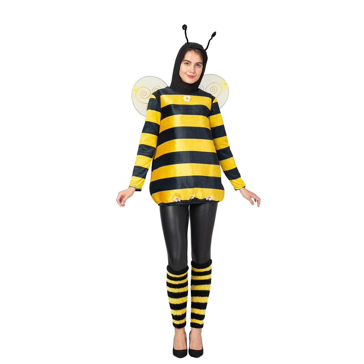Adult Unisex Bee Yellow Costume w / Accessories for HalloweenCosplay