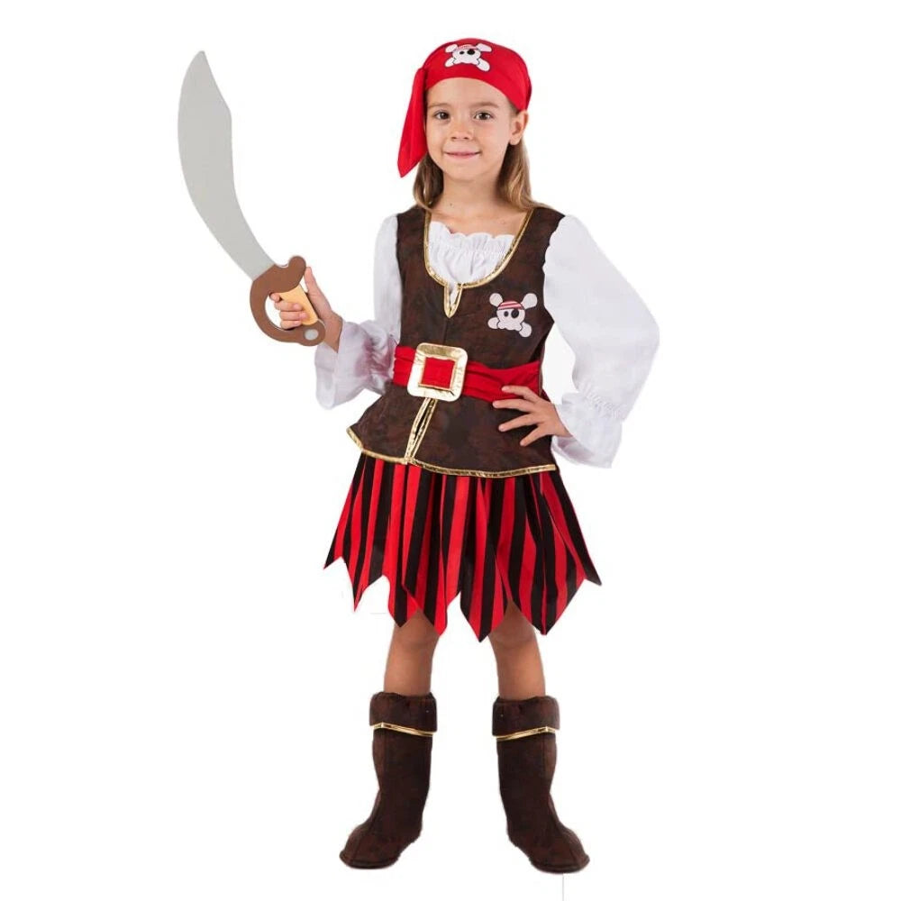 Girls Pirate Halloween Deluxe Costume set