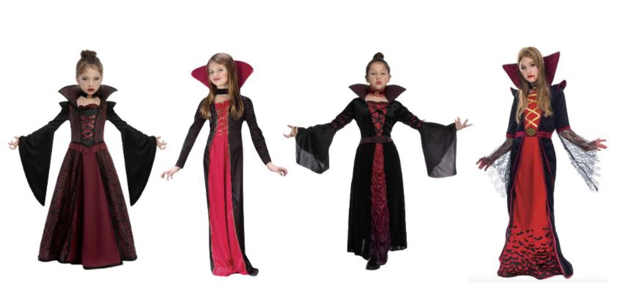 Girls Royal Vampire Queen of the night Halloween Costume