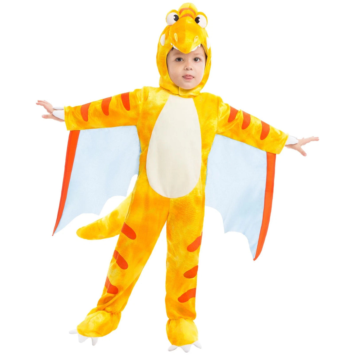 Kids Yellow Prehistoric Pterodactyl Dinosaur Halloween Costume