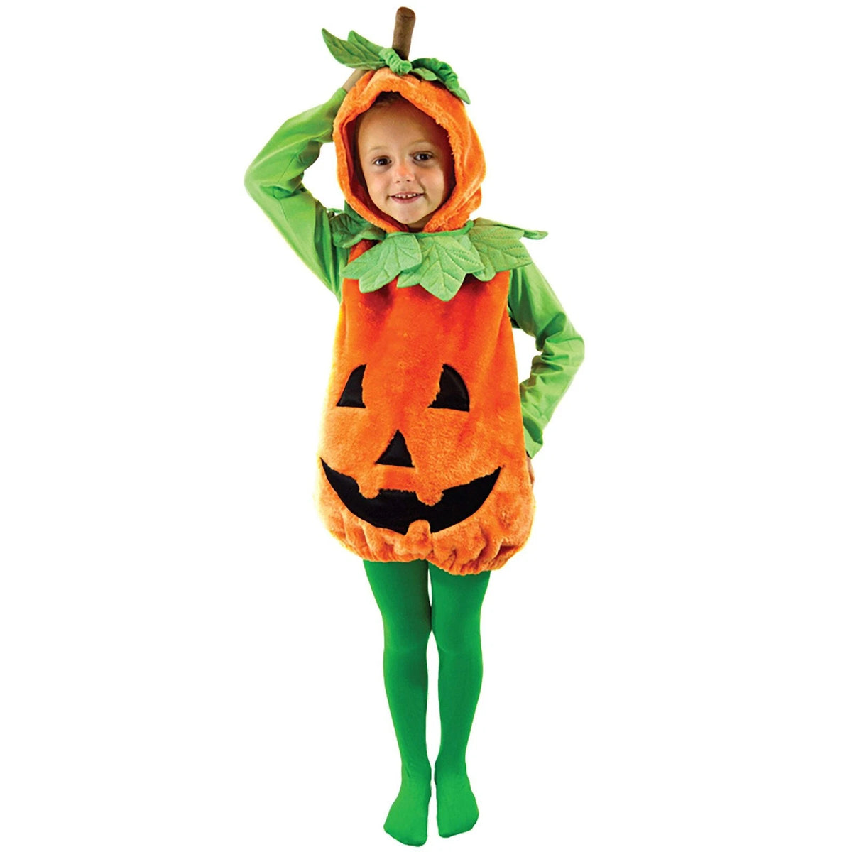 Kids jack-o-lantern Pumpkin Costume Autumn Halloween Dress-Up Cosplay theater