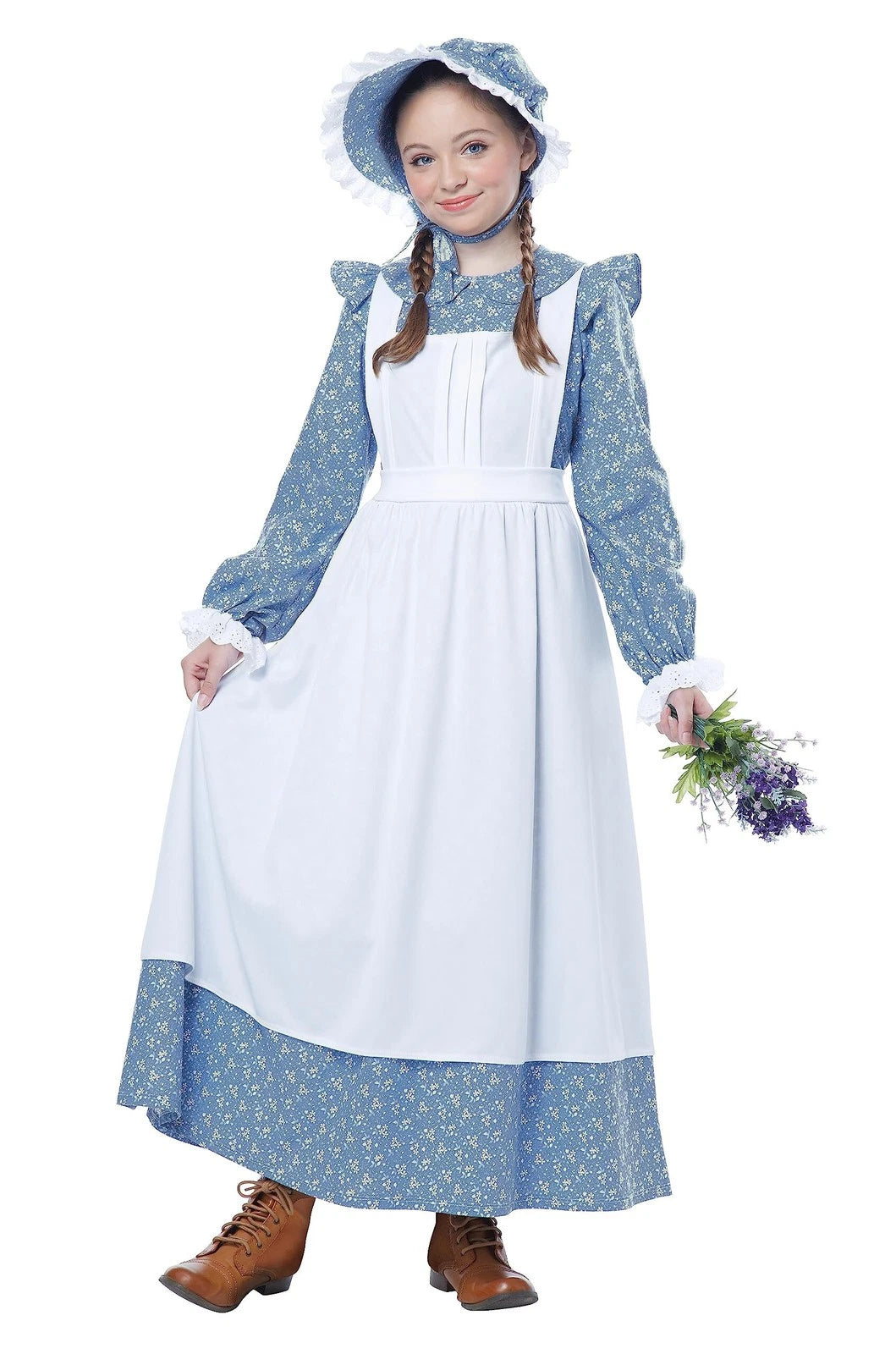 Child Pioneer Prairie Girl Costume Halloween Theater
