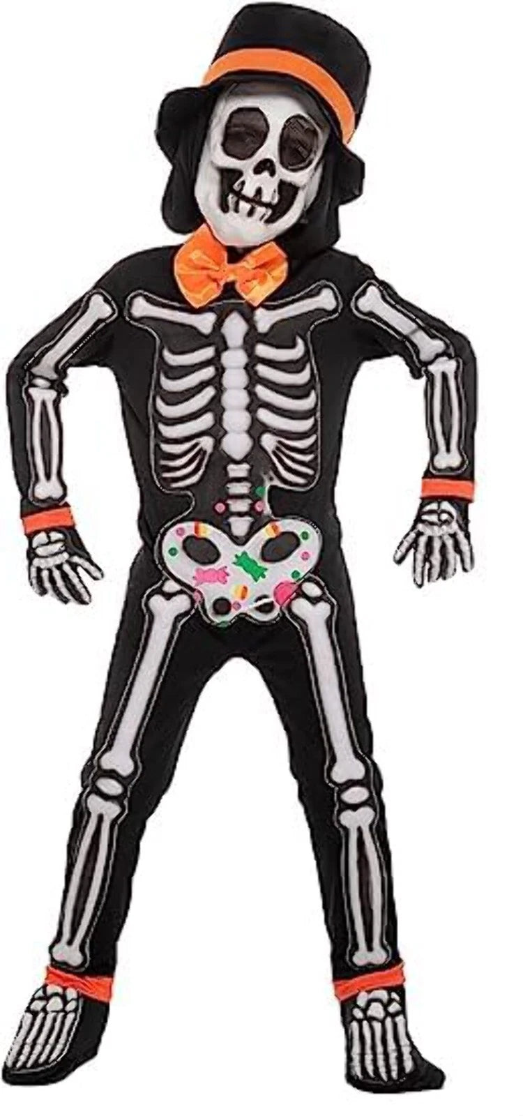 Toddler Cute skeleton Bow tie costume for Halloween Dress-Up Cosplay