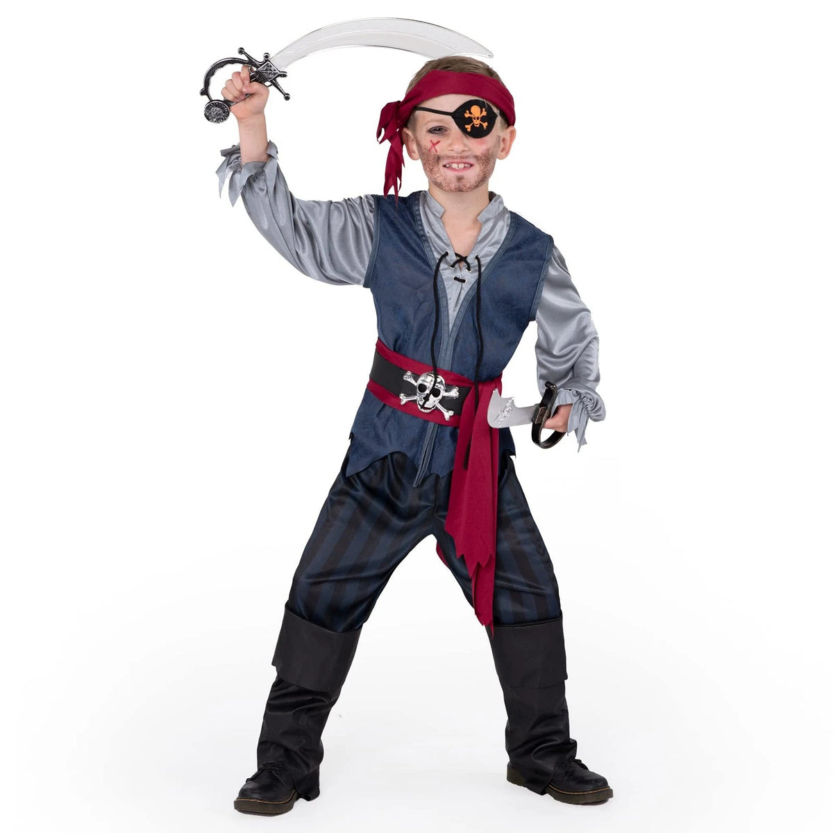 Child Pirate Captain Halloween Deluxe Costume set