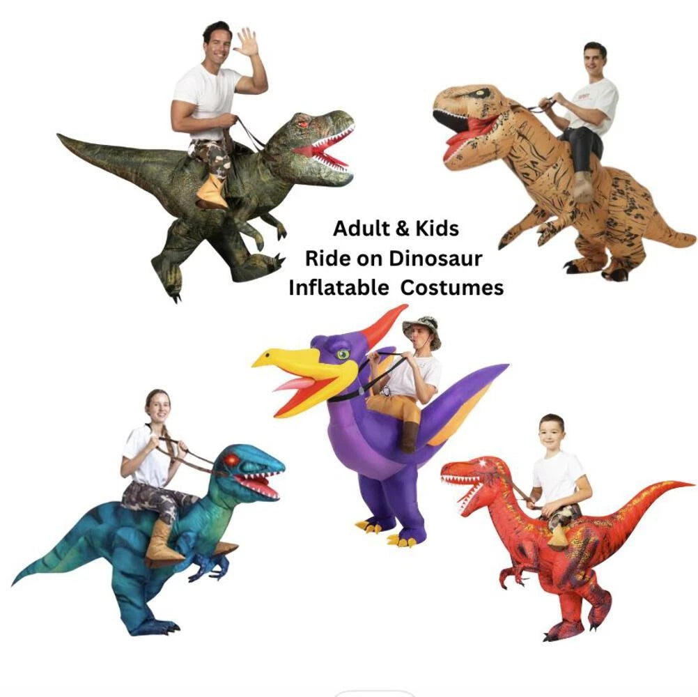 Inflatable Raptor Dinosaur Costume