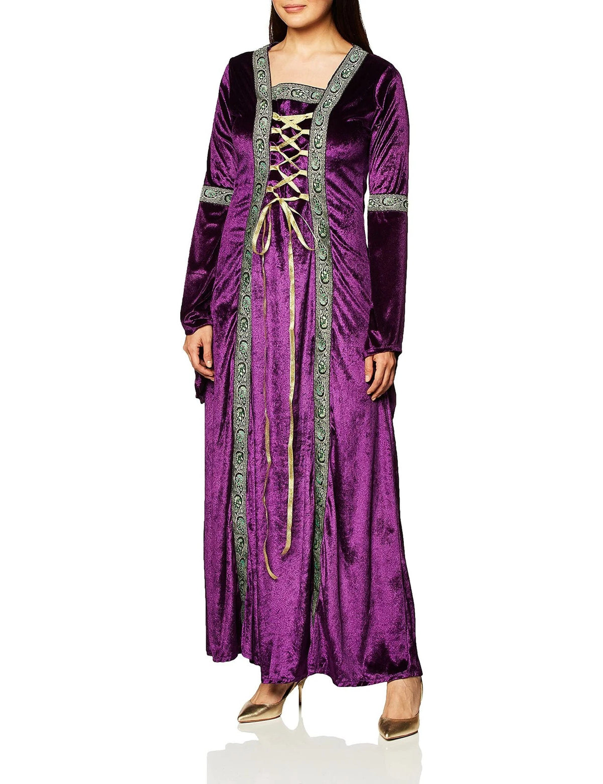 Renaissance Mid-evil Lady Halloween Costume Purple - XL