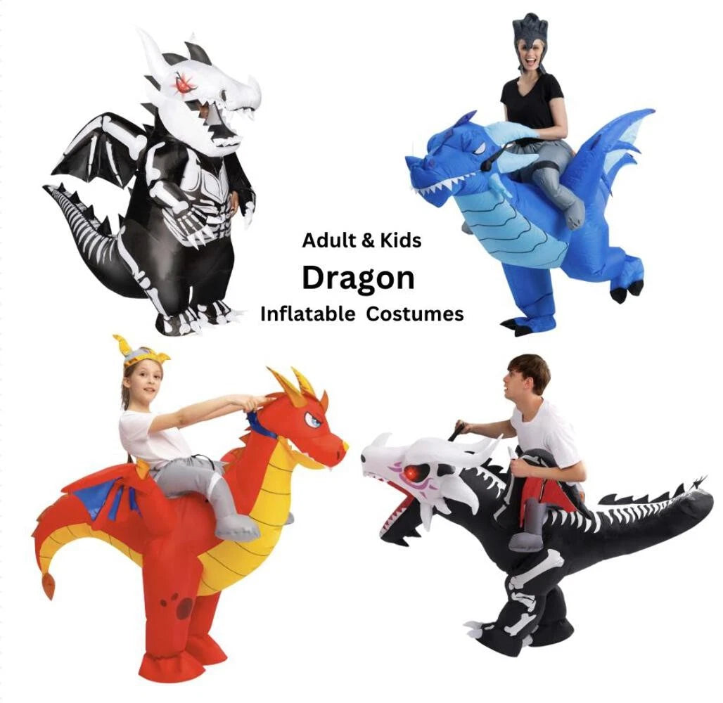 Adult & Kid Ride on / Full BodyInflatable Dragons Halloween Cosplay Costume