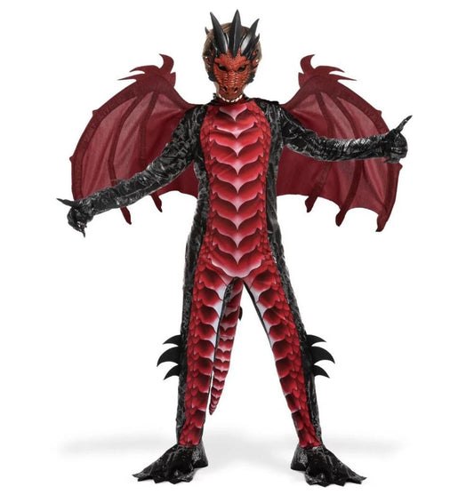 Kids Blue Deluxe Dragon Halloween Costume size Small